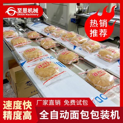 面包包装机 面包全自动包装机械 至恩450枕式包装设备 厂家直销图4