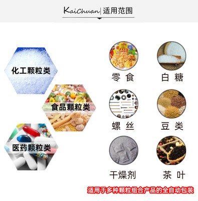 全自动颗粒包装机 食品螺丝茶叶坚果组合颗粒筒膜立式包装机图2