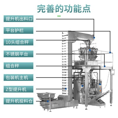 自动称重包装机 薯片饼干零食干果巧克力 全自动定量称重包装机图3