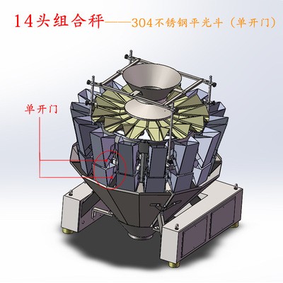 多头电脑组合秤 食品五金称重设备 品牌包装机定量称重设备供应商图3