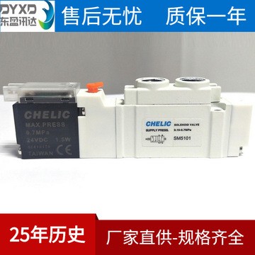 气立可电磁阀SM5101系列 不锈钢快装换向阀五口二位螺纹直通气阀图5