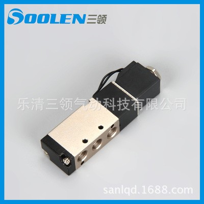 厂家4V110-06出线气动电磁阀二位五通换向控制阀DC24V AC220V图3