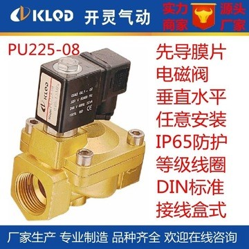 包邮PU225常闭常开二位二通先导膜片式电磁阀|引导式水气液电磁阀图4