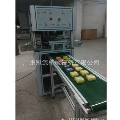 保鲜膜香皂包装机 手工皂PE拉伸膜包装机 透明膜香皂包装机图2