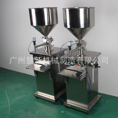 半自动液体灌装机小型果汁罐装机洗衣液凝胶蜂蜜气动灌装机花生酱图3
