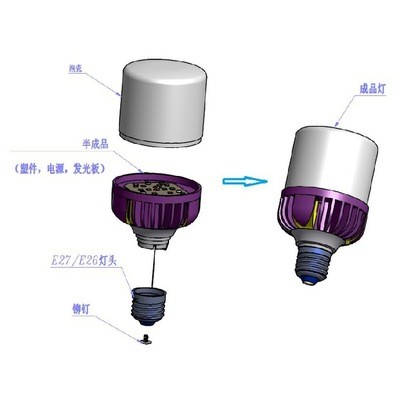 LED灯泡T泡高富帅 节能灯普泡节能自动生产线加工生产自动化装配图2