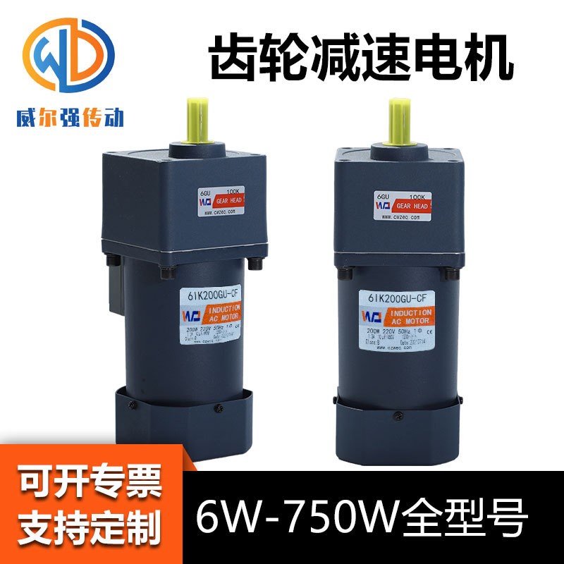 威尔强定速电机220v齿轮定速马达6-300W厂家销售微型交流齿轮电机图5