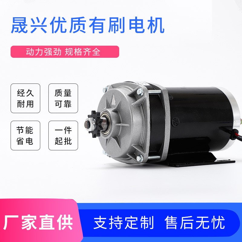 厂家直购48V 500W有刷直流减速电机 低噪音电动机 永磁中置电机图5