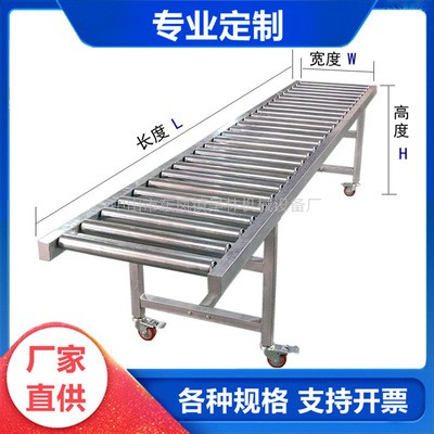 无动力滚筒移动输送机快递流水线输送线装车卸货传送带小型输送带图2