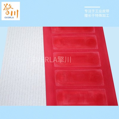 轻工业传送带 化妆品机械装配线输送带 橡胶开槽加红胶皮非标专制图2