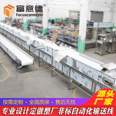富意德水平输送机工厂直销颗粒食品平行输送不锈钢长线皮带输送机图4