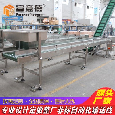 富意德输送机工厂直销宠物食品水平输送机不锈钢长皮带输送机图3
