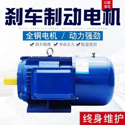 YEJ2电磁制动三相异步电动机0.55/0.75/1.1KW刹车电机可做异电压图2