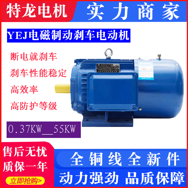 YEJ2电磁制动三相异步电动机0.55/0.75/1.1KW刹车电机可做异电压图5