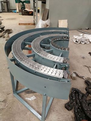 平顶链输送机 灌装线输送设备 不锈钢平顶链 侧弯链 中转输送线定金图3