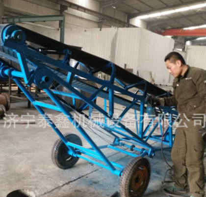 物料皮带运输机 小型皮带输送机加工定做 装车大倾角皮带输送机图2