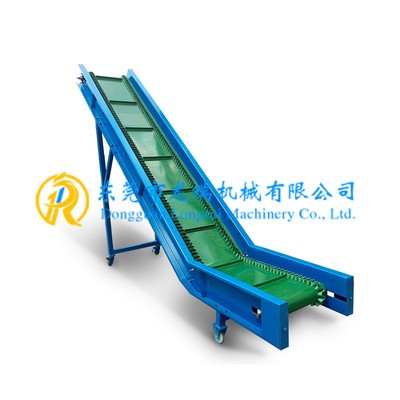 污泥输送带 倾斜式提升输送机 V型输送带图5