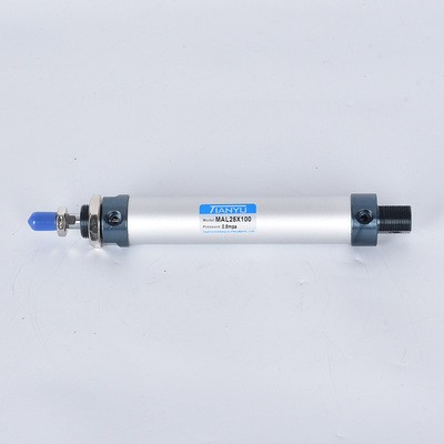 铝合金微小型迷你气缸MAL20*25/50/75/100/400可调行程双作用气缸图2