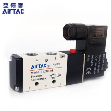 原装正品亚德客AIRTAC电磁阀 4V210-08 4V210-06 二位五通单电控图2
