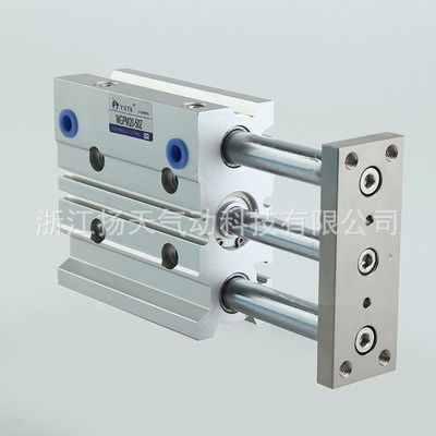 供应三轴SMC型薄型导杆气缸三杆气缸MGPM20-30-50滑动轴承气缸图3