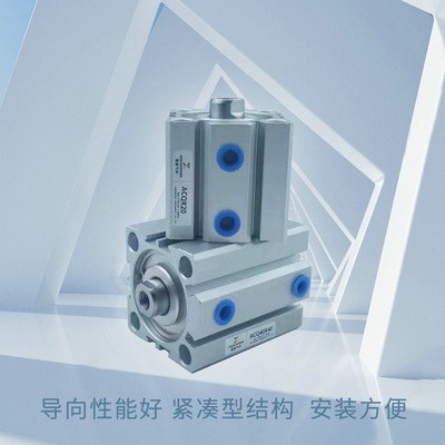 铝质大缸径气缸 可调薄型气缸小型 ACQ方形复动型薄型气缸图2