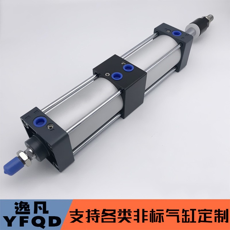 定制龙门电焊机气缸SCT/QGB 2 3倍力气缸铁网焊机 碰焊机专用气缸图5