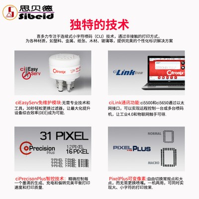 喷码机ci5200打码机全自动食品日期打印喷码小字符芯片油墨打标机图2