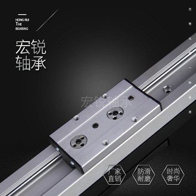内置双轴心直线导轨SGR10 15 20 35 15N滚轮滑块滑轨高精度重型轨图3