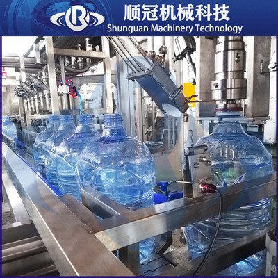 10L大桶PET瓶装水灌装封口机 4.5L 8L 15L矿泉水生产流水线设备