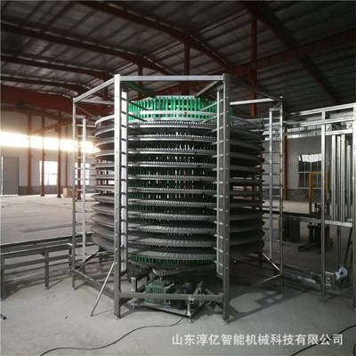 304不锈钢螺旋塔输送机 食品网带螺旋式冷却塔 多层网链输送机图5