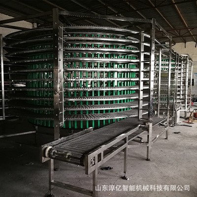 304不锈钢螺旋塔输送机 食品网带螺旋式冷却塔 多层网链输送机图2