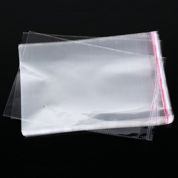 现货opp袋 透明不干胶口自粘口罩袋pe塑料袋防护服装包装袋可印刷图2