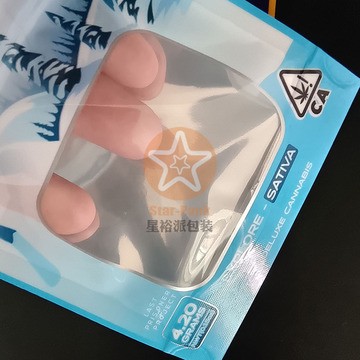 新款创意小批量出口双拉链防小孩误食开启拉链袋防潮烟草花铝箔袋图3