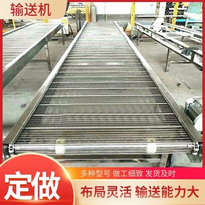 不锈钢网带输送机 快递物流分拣机食品输送机链板提升机图2
