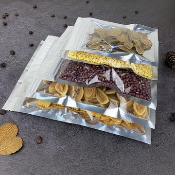 镀铝阴阳自封骨袋食品包装塑料袋铝箔包装自封袋半透明镀铝拉骨袋图2