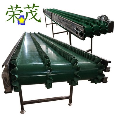 筛选瓜果输送机 小型爬坡防滑输送机 PVC带 裙边皮带输送机图2