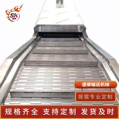 厂家直供金属输送链板 高温冲孔带挡板式板链不锈钢网链 输送链板图2