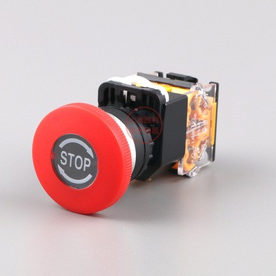 高品质LA38-11ZS (STOP)蘑菇急停按钮开关 开孔22mm 一开一闭图2