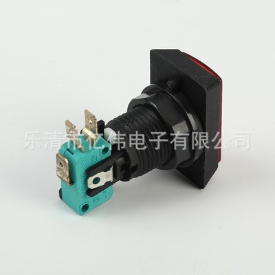 服务至上 YW3-607游戏机开关 方头红色带灯12V按钮开关图3