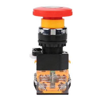 按钮开关启动停止按钮LA38-11ZS 带STOP新能源电桩 22MM急停按钮图3