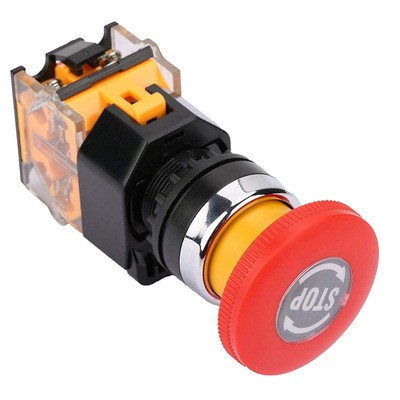 按钮开关启动停止按钮LA38-11ZS 带STOP新能源电桩 22MM急停按钮图2
