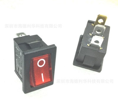 厂家直销15X21两档三脚带灯小型船型开关 UL VDE CQC CE KC认证图3