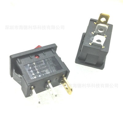 厂家直销15X21两档三脚带灯小型船型开关 UL VDE CQC CE KC认证图4
