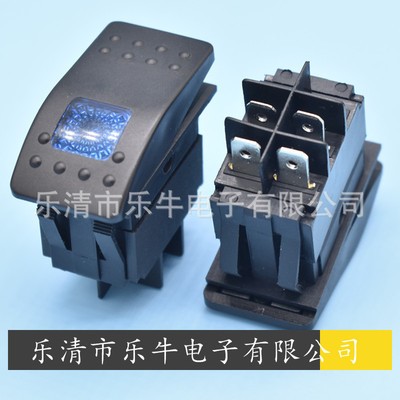 12V/24V LED防水汽车开关船型开关 游艇房车改装开关汽车翘板红色图2