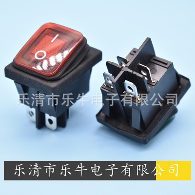 3档防水船型开关 KCD4 3档6脚防水翘板开关 三档六脚16A带灯开关图5