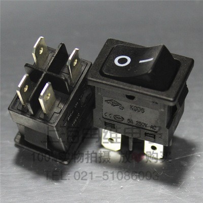 上开 上海永星船型开关KCD6-21 4脚2档 黑色 6A 250V 银触图4