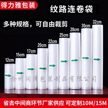 纹路连卷真空袋5M食品网纹卷膜透明真空食品包装袋抽气压缩密封袋图3