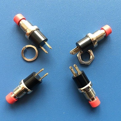 进口复位按钮开关常开常闭圆形开关自锁按钮金属开关7mm R18图4