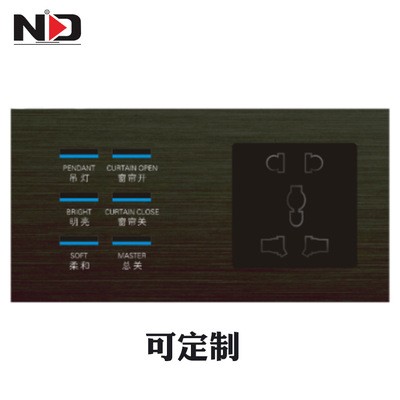 定做酒店床头强电485轻触按键智能组合开关 弱电干接触摸连体开关图2