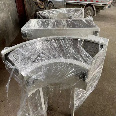 不锈钢链板转弯输送机90度流水线传送带输送带食品烘干链条输送机图4